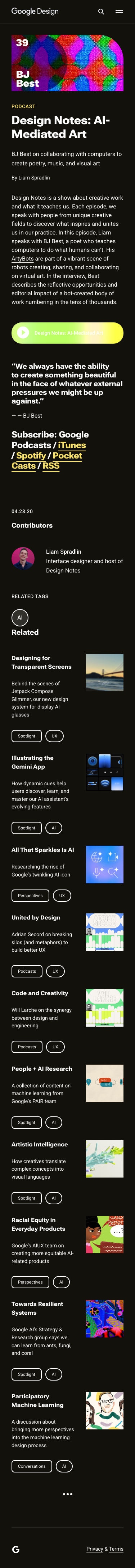 Design Google - mobile full page