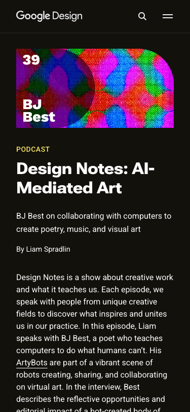 Design Google - mobile