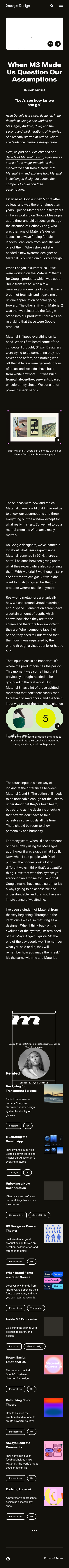 Design Google - mobile full page