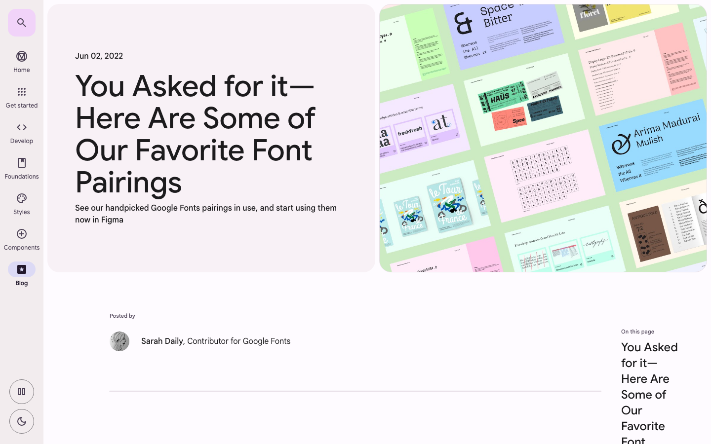 Design Google - full page scroll