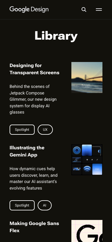 Design Google - mobile