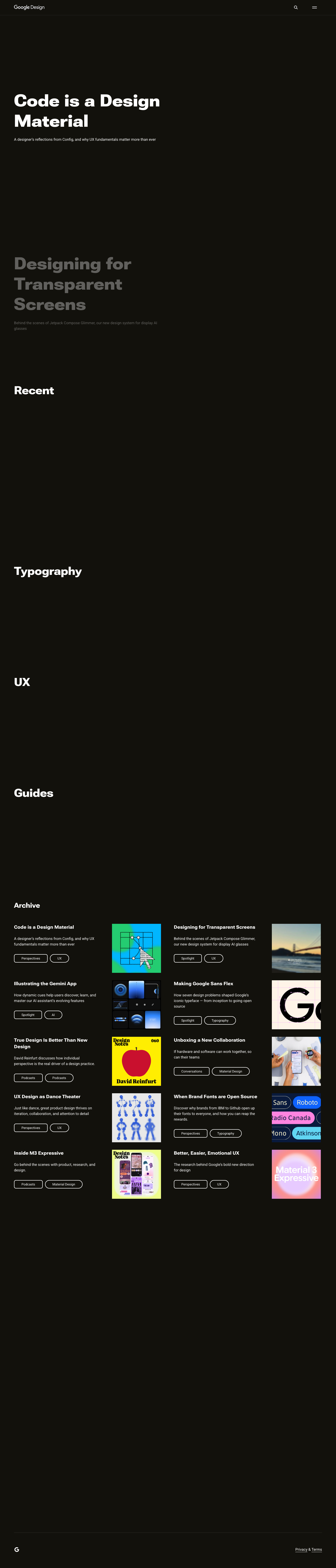 Design Google - mobile full page