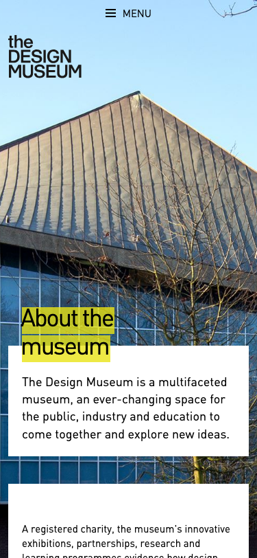 Designmuseum - mobile