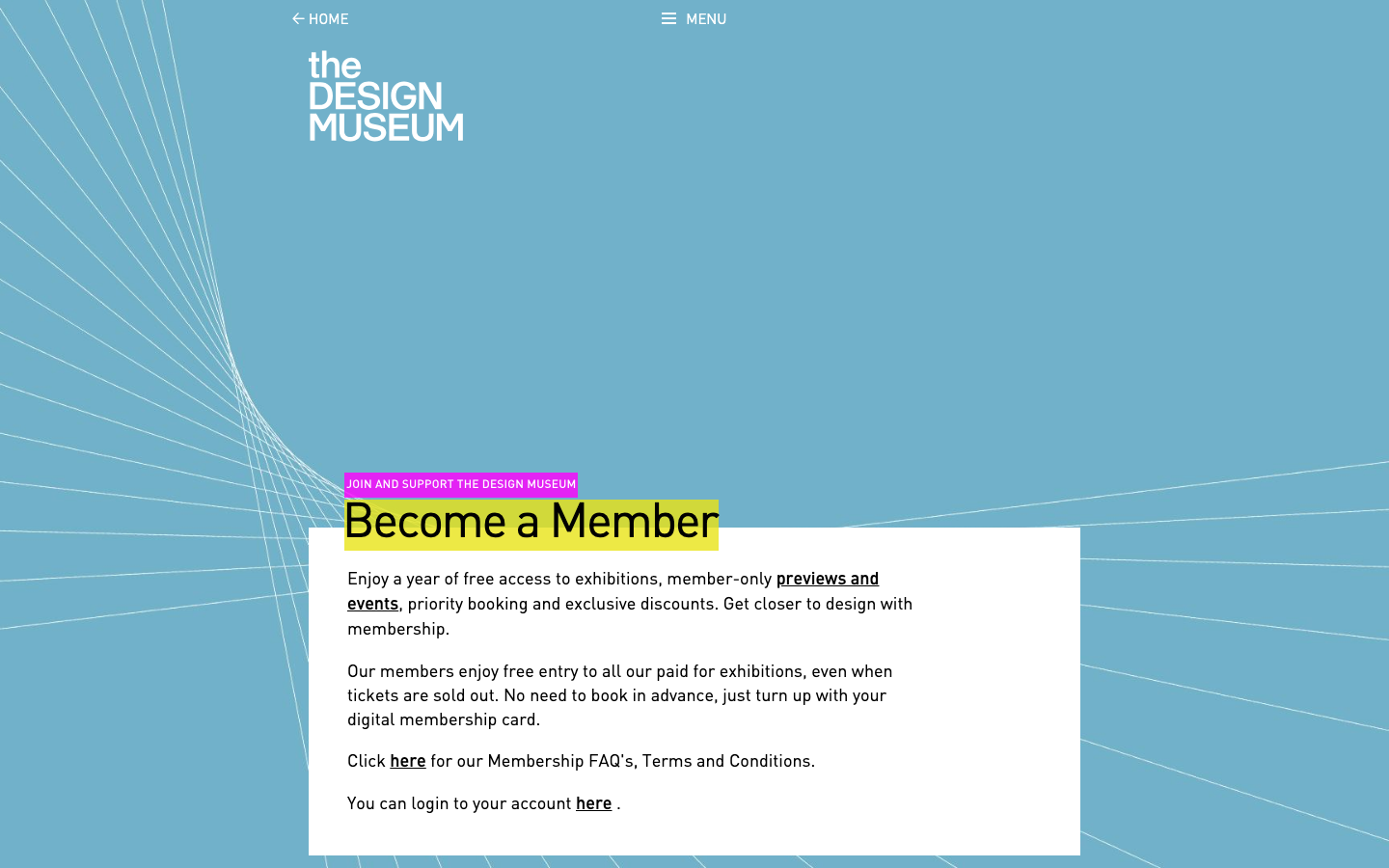 Designmuseum - mobile full page