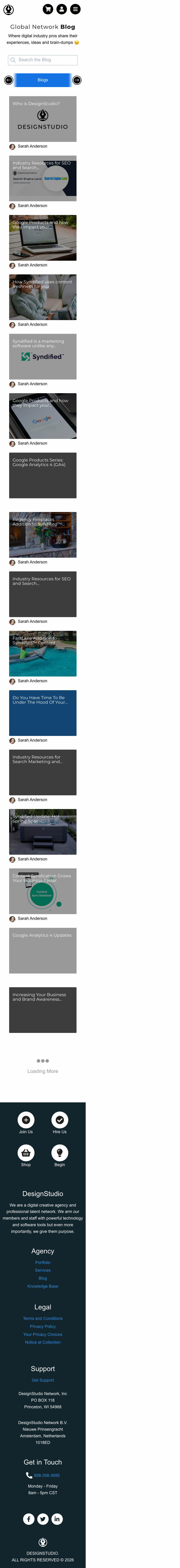 Designstudio — Blog - mobile full page