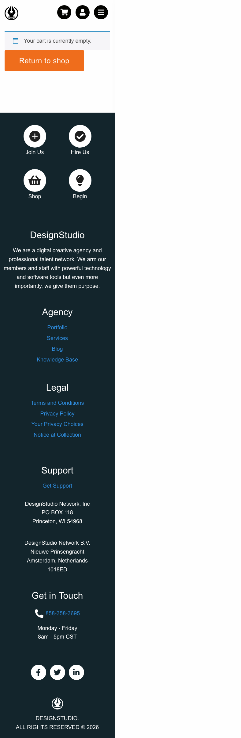 Designstudio - mobile full page