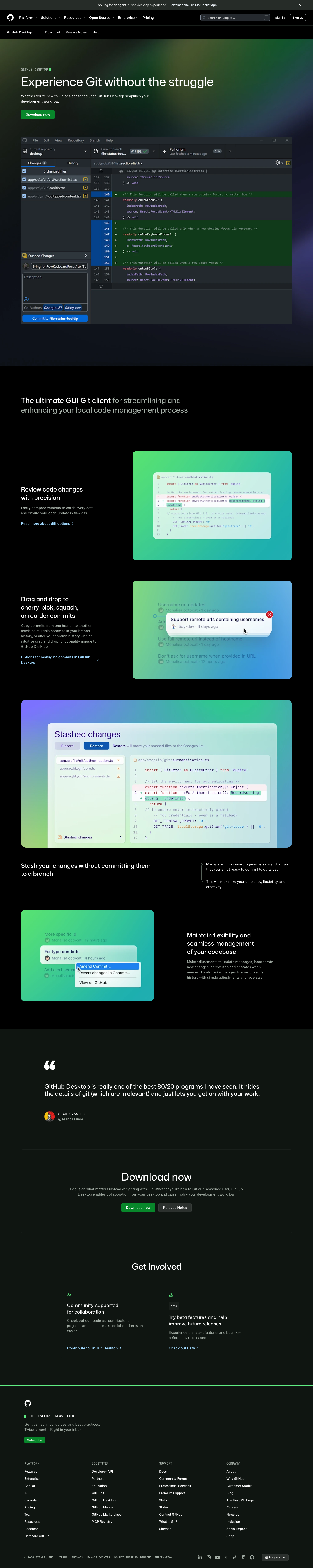 Desktop Github - mobile full page