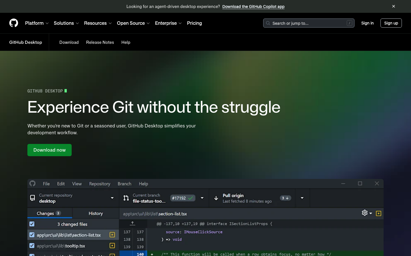 Desktop Github - mobile