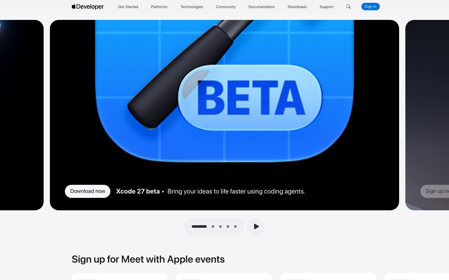 Developer Apple - mobile