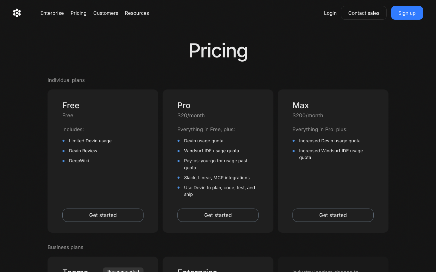 The page prioritizes a clean, functional layout with a prominent hero section and a left-side navigation. The design uses a dark color palette and a straightforward typographic hierarchy, emphasizing clarity and efficiency. · ai developer tools, saas dark theme, technical website, code interface, minimalist ai, developer platform, dark mode saas, ai workspace