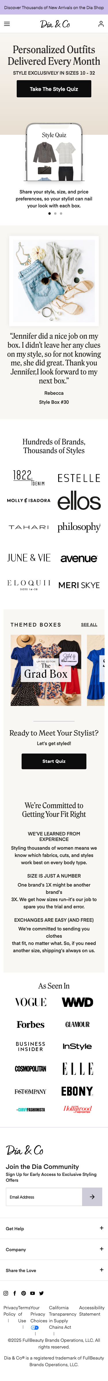 Plus Size Clothing and Personal Styling for Women | Dia & Co - mobile full page