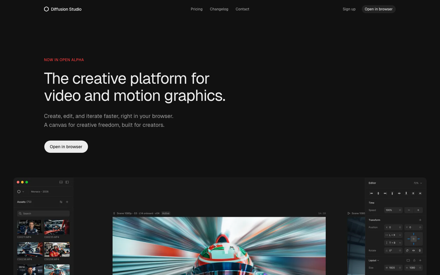 Diffusion Studio — The creative platform for video and motion graphics.