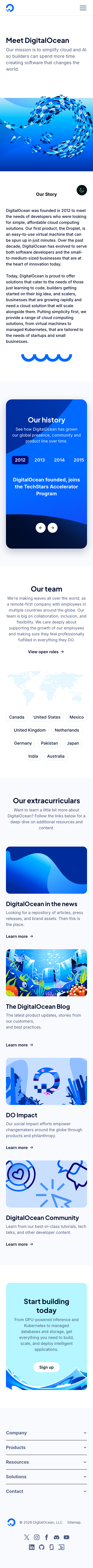 Digitalocean — About - mobile full page