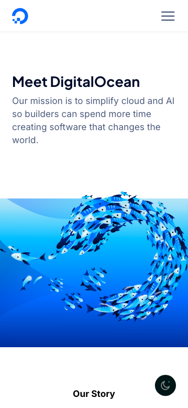 Digitalocean — About - mobile