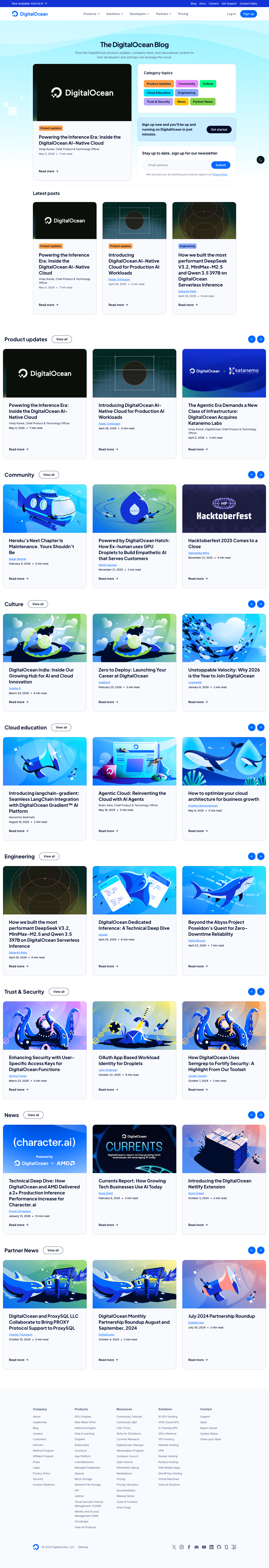 Digitalocean — Blog - full page scroll