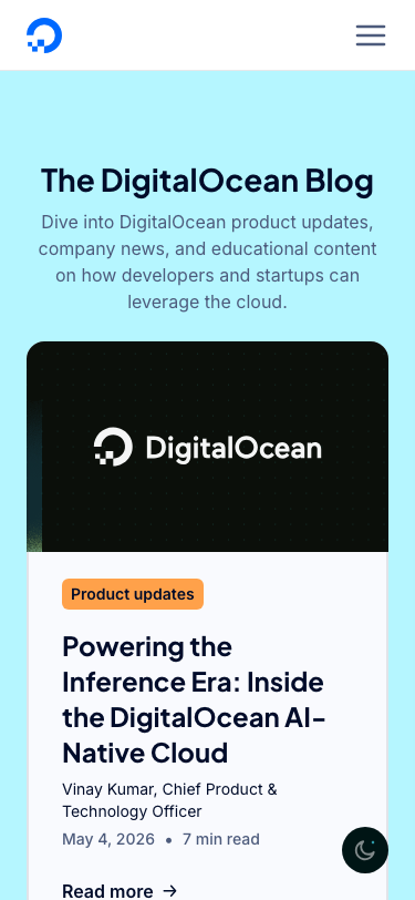 Digitalocean — Blog - mobile