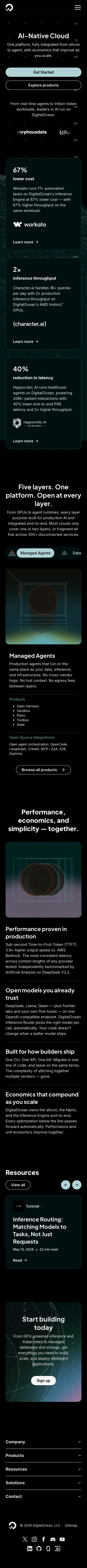 Digitalocean — Sign up - mobile full page