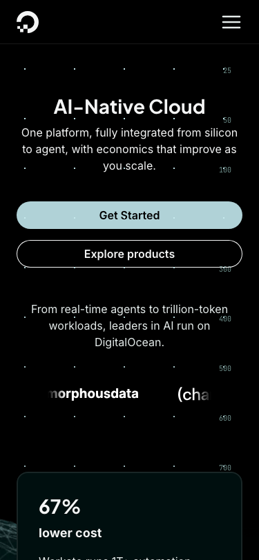 Digitalocean — Sign up - mobile