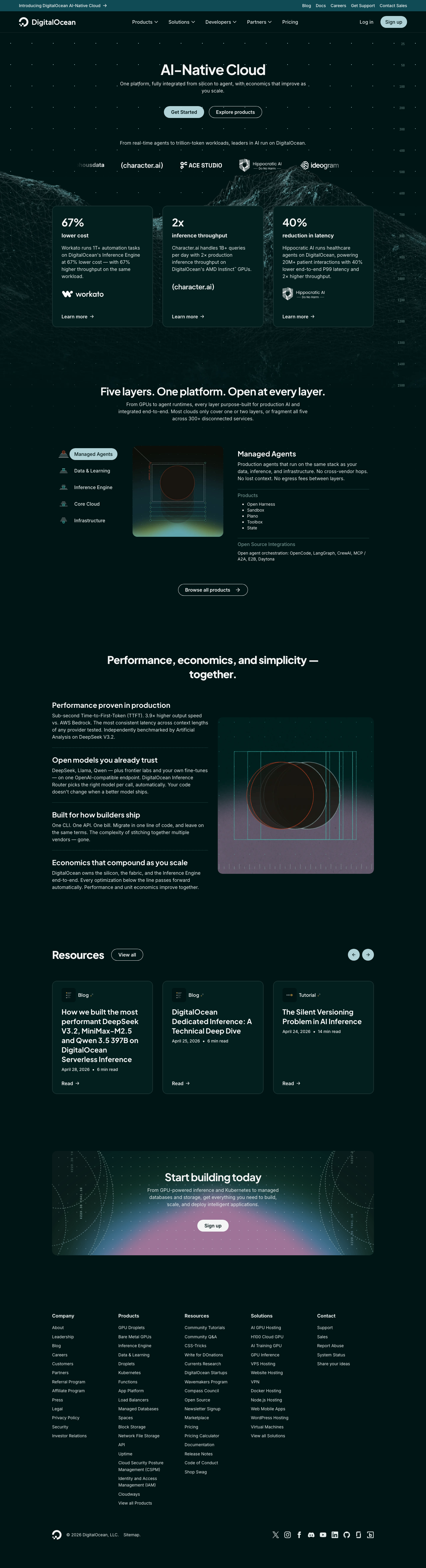 Digitalocean - full page scroll