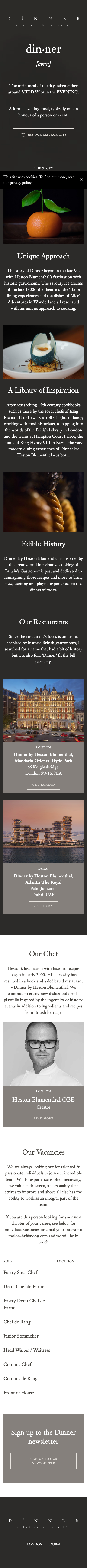 Dinnerbyheston - mobile full page