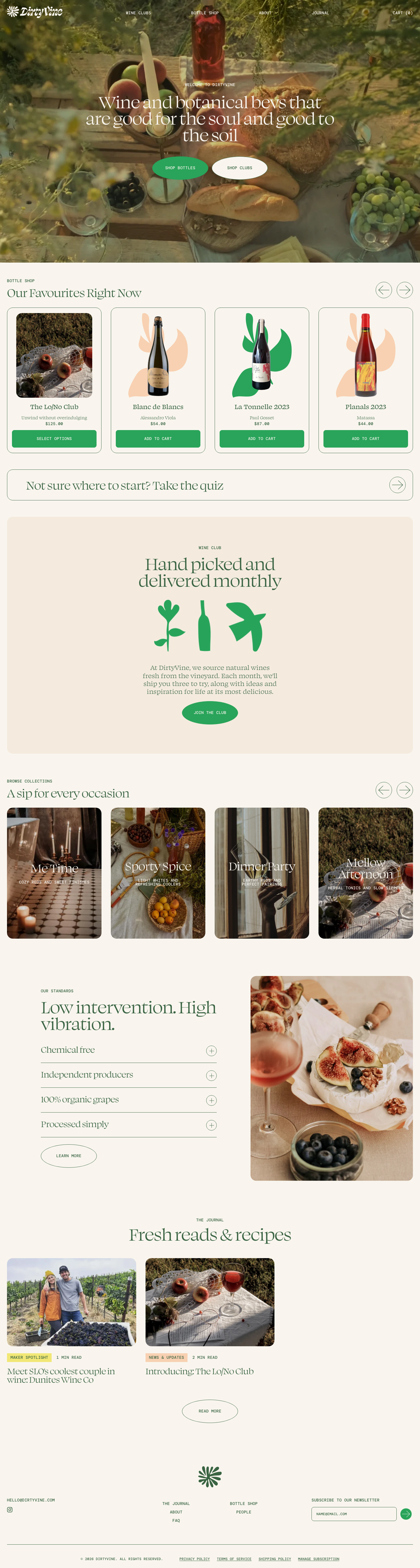 Dirty Vine - full page scroll