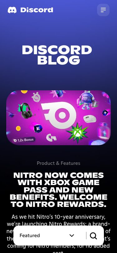 Discord — Blog - mobile