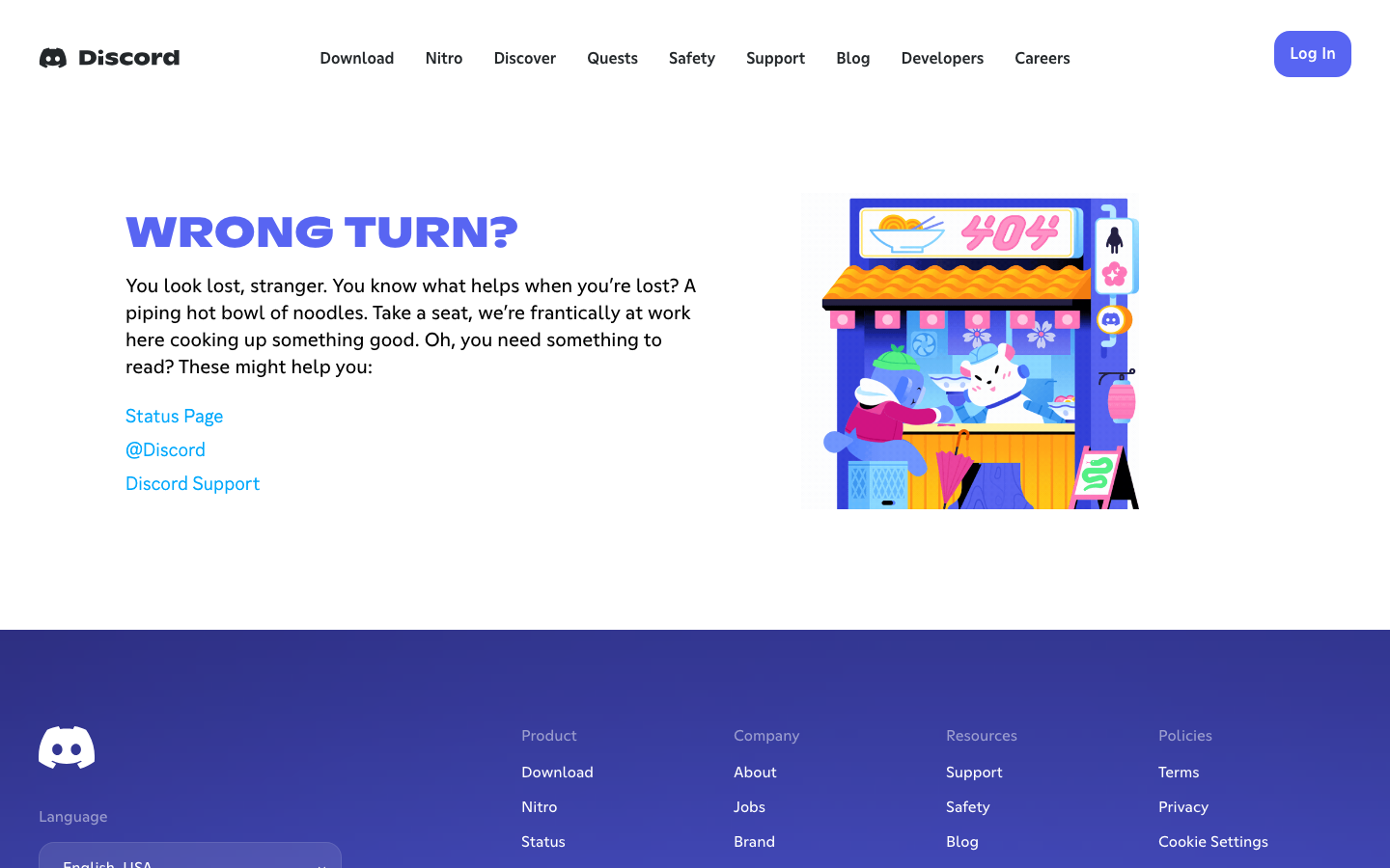 The layout uses a dynamic arrangement of illustrations and text blocks, creating a sense of playful energy. The dark background and vibrant accent colors contribute to a modern, tech-focused feel. Typography is clean and legible, prioritizing clarity over ornamentation. · dark saas, playful interface, tech illustration, modern discord, game chat, developer tools, creative platform, purple interface, animated characters