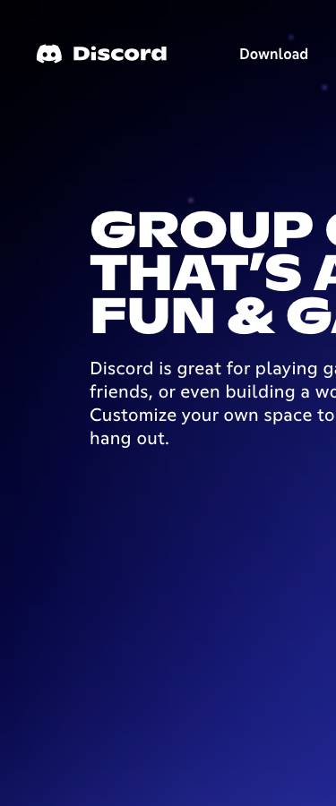 Discord - mobile full page