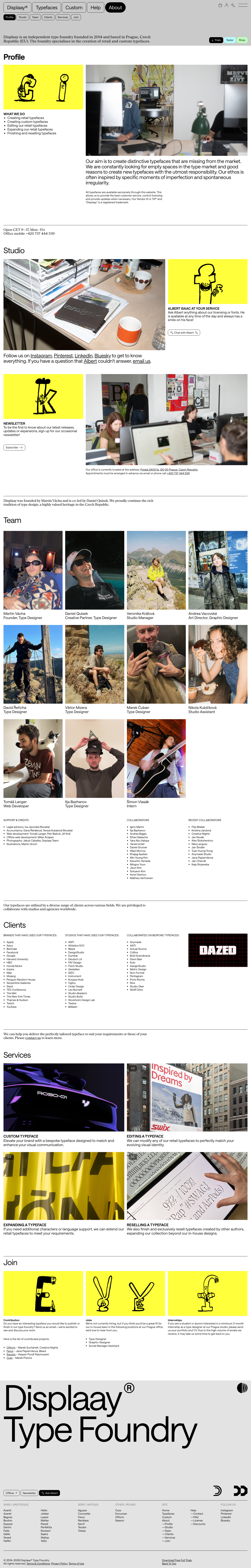 Displaay — About - full page scroll