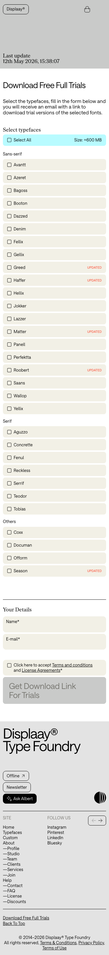 Displaay - mobile full page