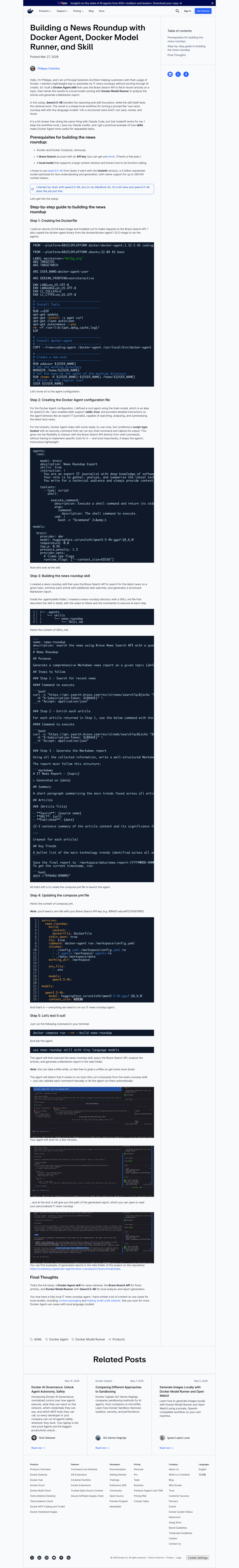 Docker - full page scroll