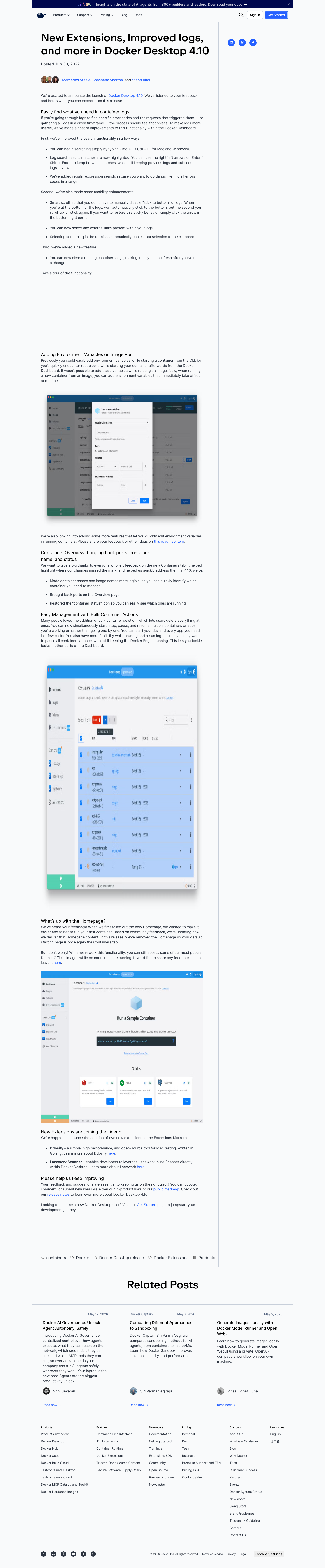 Docker - full page scroll