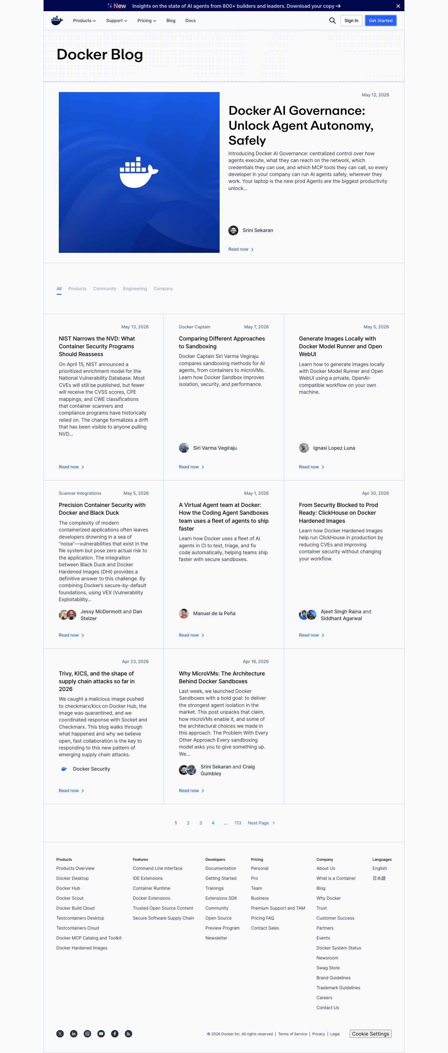 Docker — Blog - full page scroll