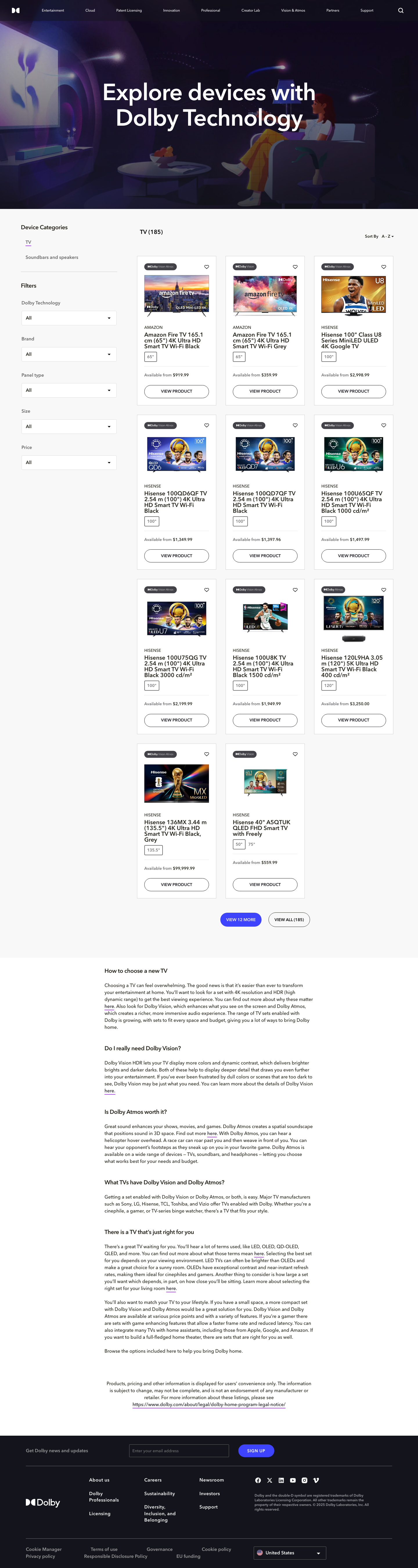 Dolby - full page scroll