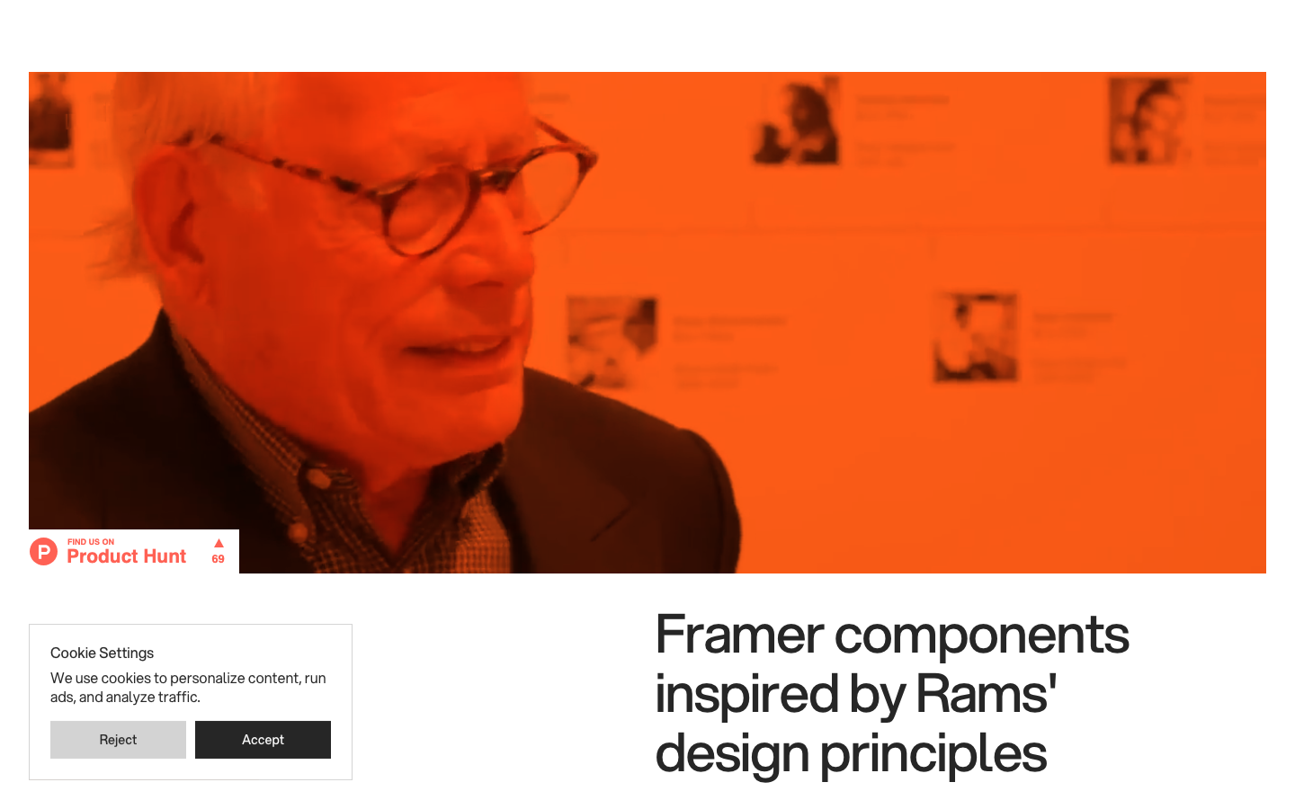 Drams - Framer components inspired by Dieter Rams' principles