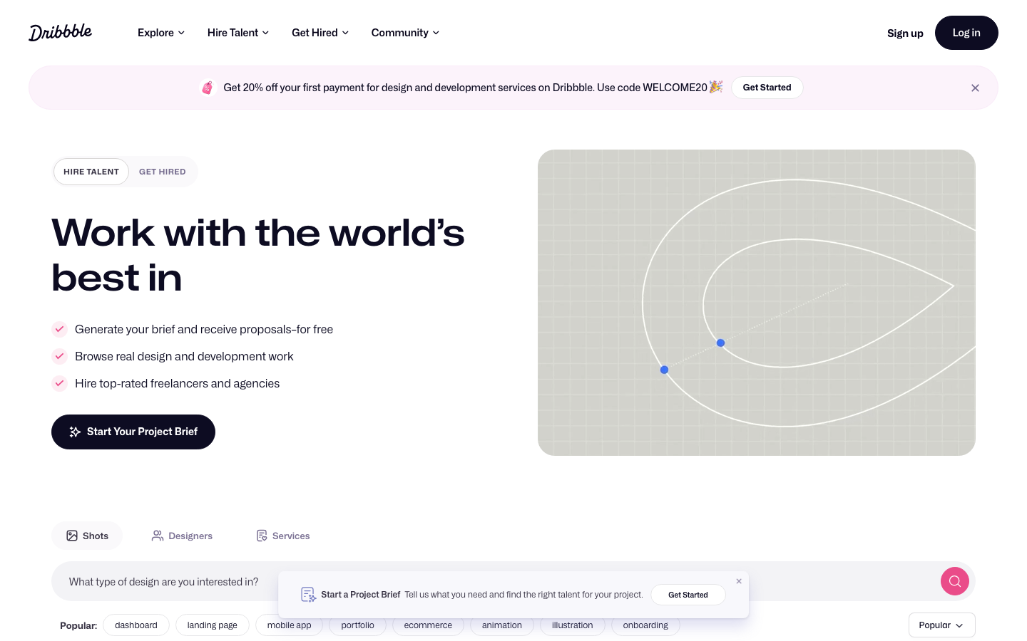 Dribbble - mobile