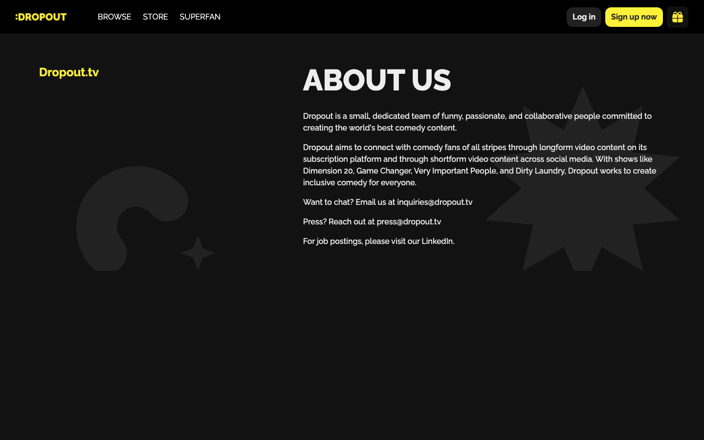 Dropout Tv — About - About