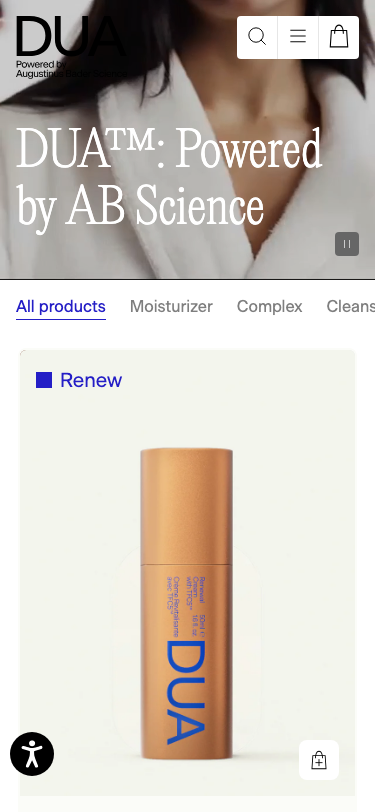 DUA™ · Skincare - mobile