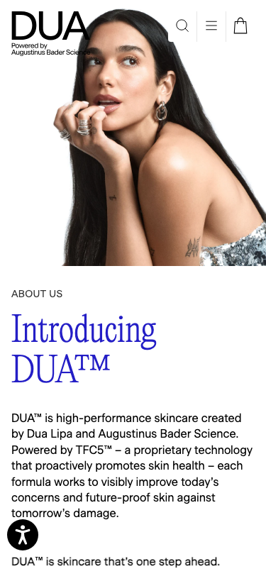 DUA™ · About - mobile
