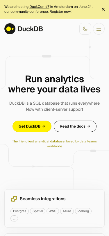 DuckDB – An in-process SQL OLAP database management system - mobile
