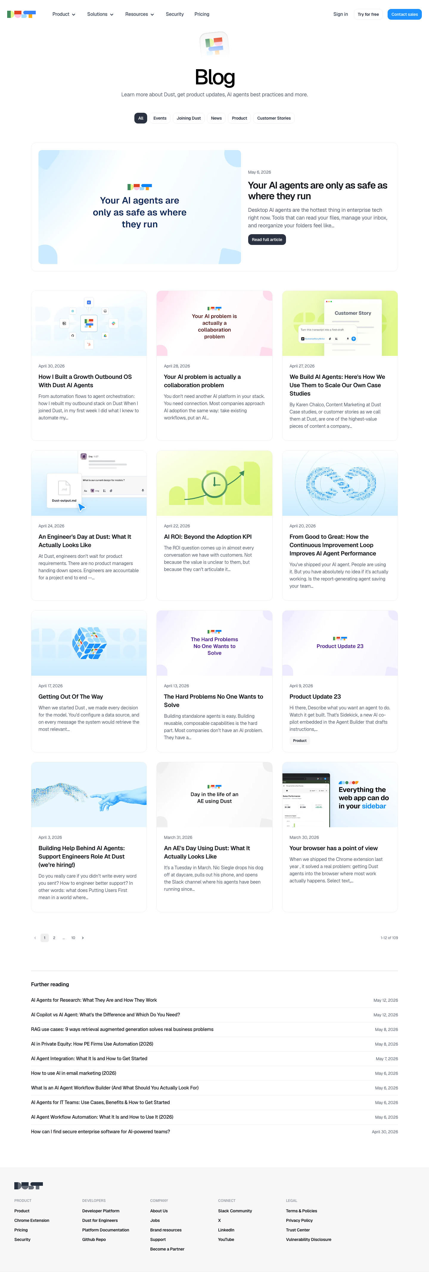Dust Tt — Blog - full page scroll