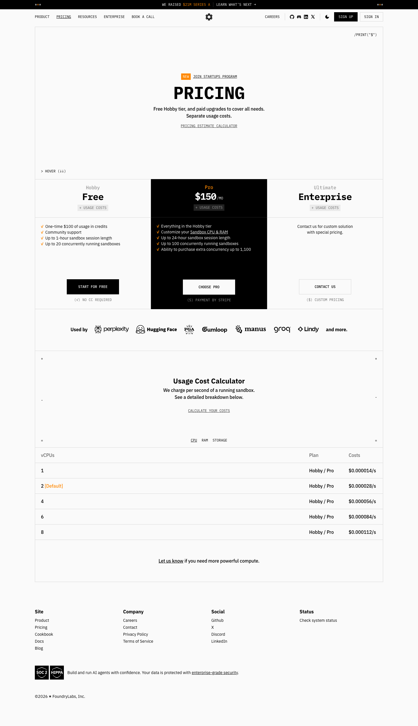E2b — Pricing - full page scroll