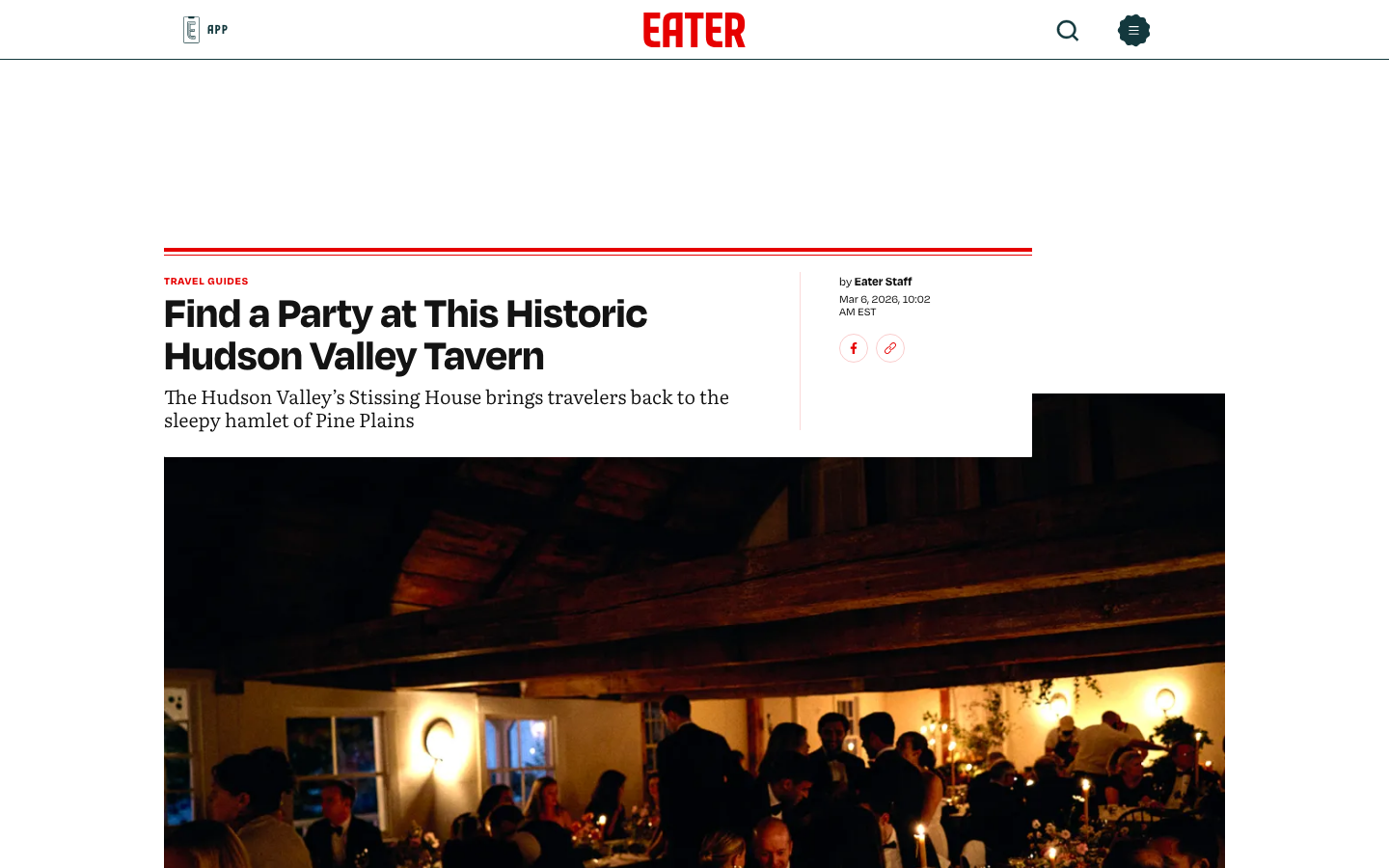 The layout prioritizes a clean, grid-based presentation of articles. Typography is clean and legible, with ample white space creating a sense of calm and allowing the content to breathe. The overall feel is straightforward and functional. · food news, restaurant reviews, dining blog, local eats, food media, eater website, news grid
