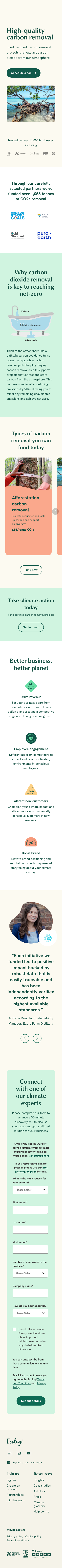Ecologi - mobile full page