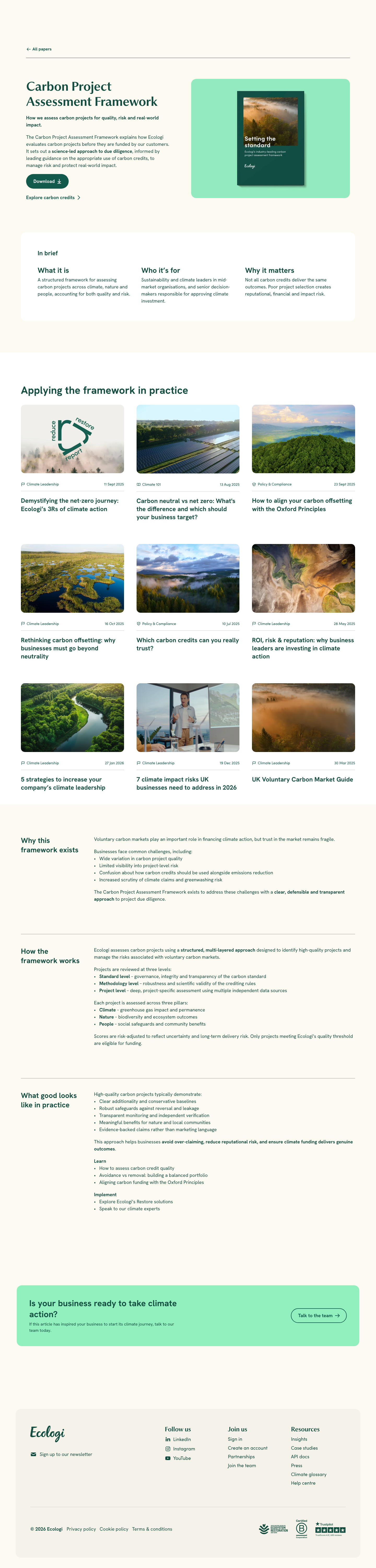 Ecologi - full page scroll