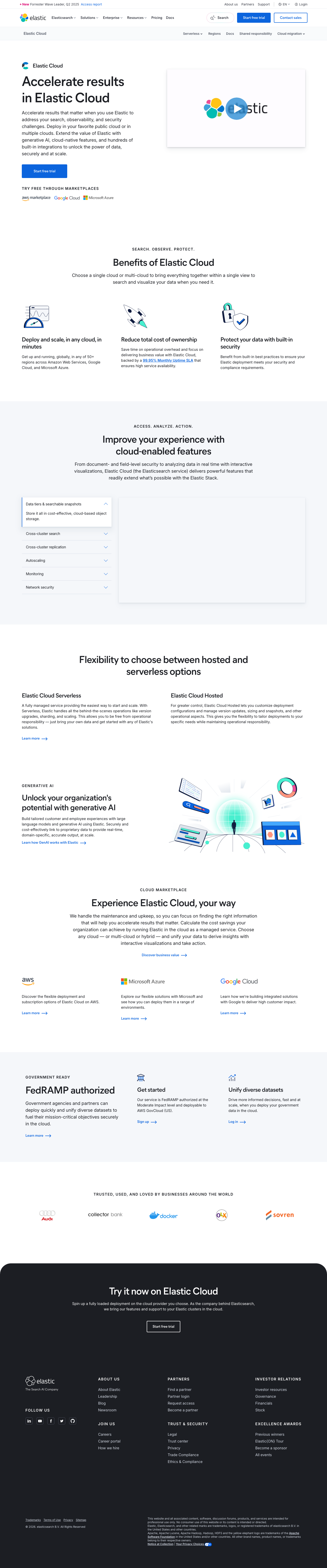 Elastic - full page scroll