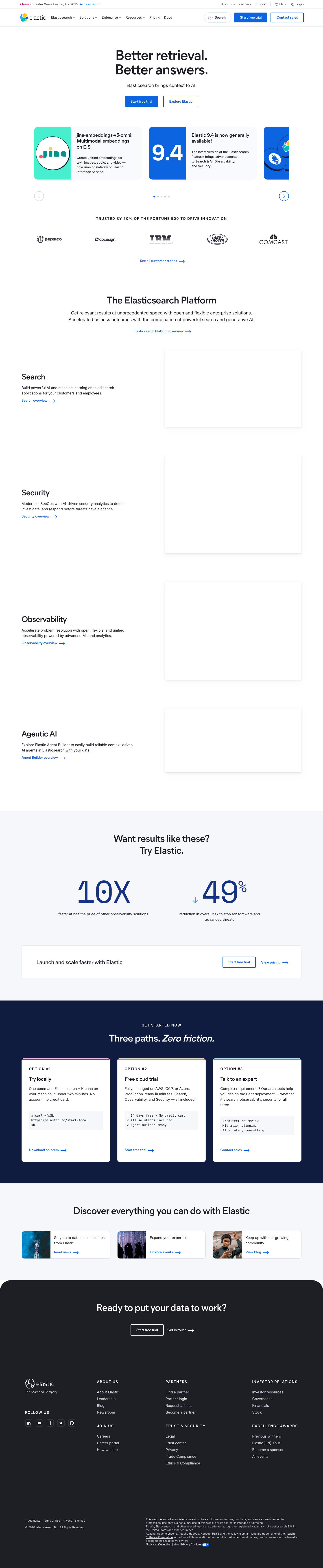 Elastic - full page scroll