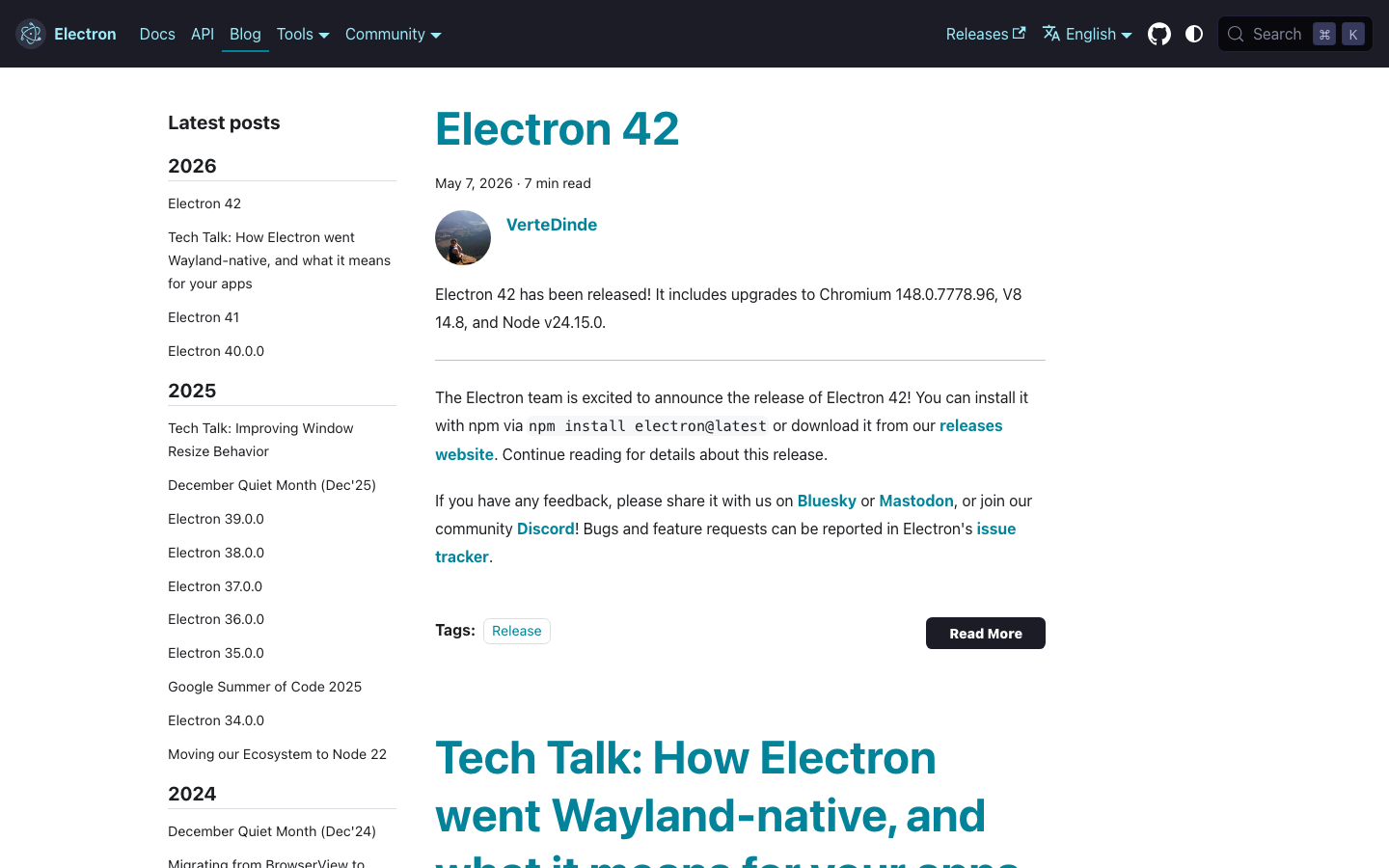 The layout utilizes a grid of distinct, equally sized blocks to present key features. Clean typography and ample negative space create a sense of clarity and technical precision. The overall feel is functional and straightforward. · electron js, developer tools, desktop apps, javascript framework, cross-platform, dark ui, technical website, minimalist design, feature blocks, saas tools