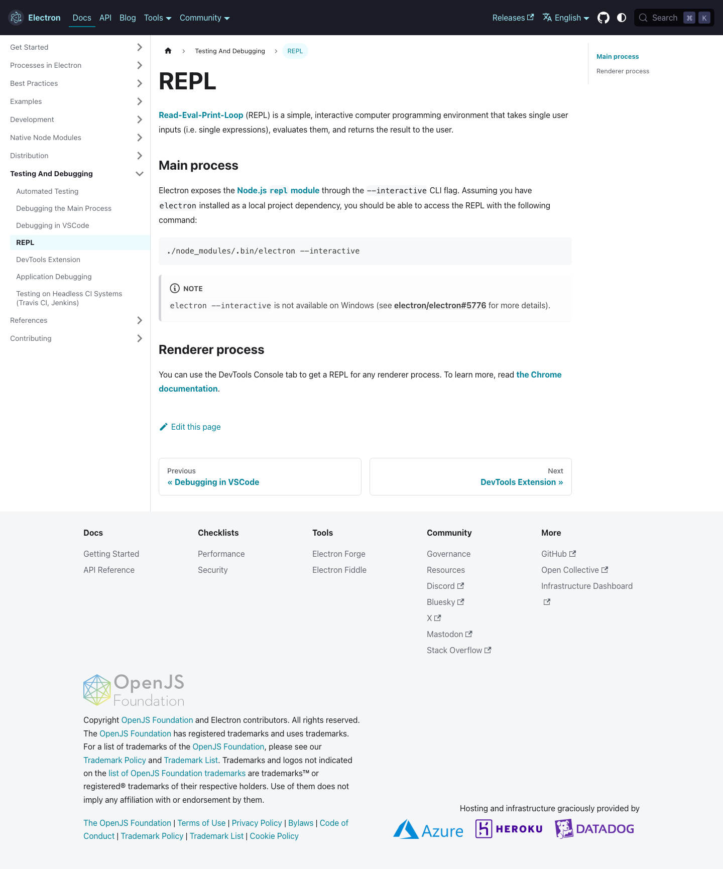 Electronjs — Docs - full page scroll
