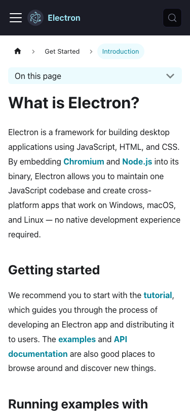 Electronjs — Docs - mobile